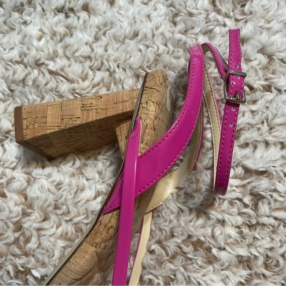 Jessica Simpson Hot Pink Strappy Square Toe Block Heel Chunky Sandal NEW - Picture 3 of 7